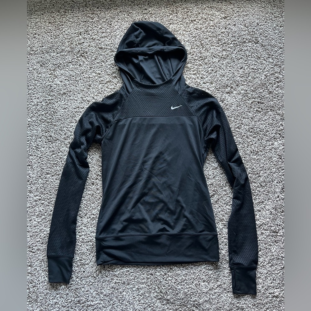 Nike Dri Fit hooded long sleeved workout top